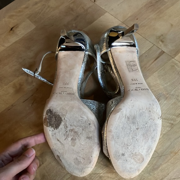 JIMMY CHOO SILVER STILETTOS - Picture 4 of 11